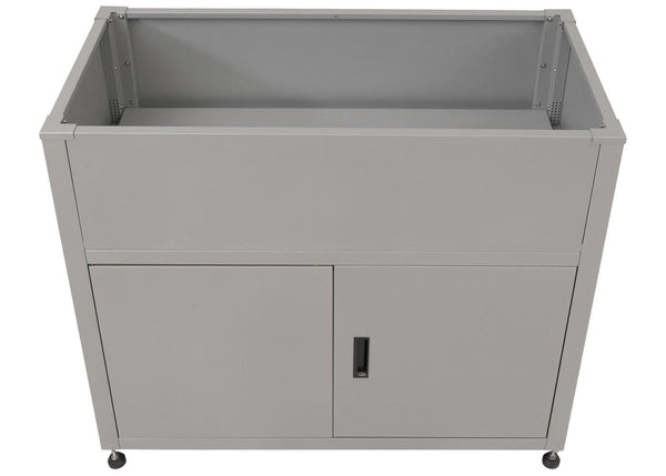 Metall Hochbeet Blumenkasten grau 91x101x51cm Stauraum robust