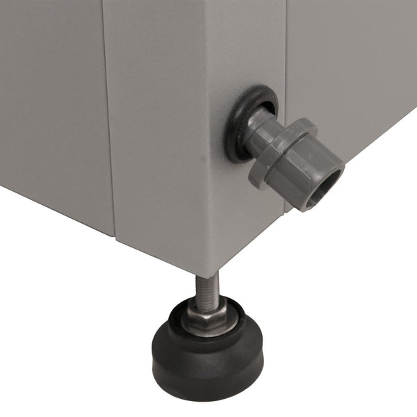 Metall Hochbeet Blumenkasten mit Stauraum 91x161x51cm Grau