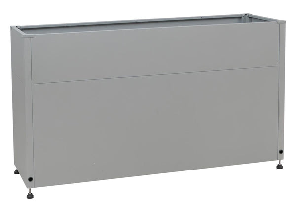 Metall Hochbeet Blumenkasten mit Stauraum 91x161x51cm Grau