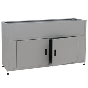 Metall Hochbeet Blumenkasten mit Stauraum 91x161x51cm Grau
