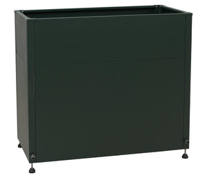 Metall Hochbeet grün mit Stauraum 91x101x51cm wetterfest