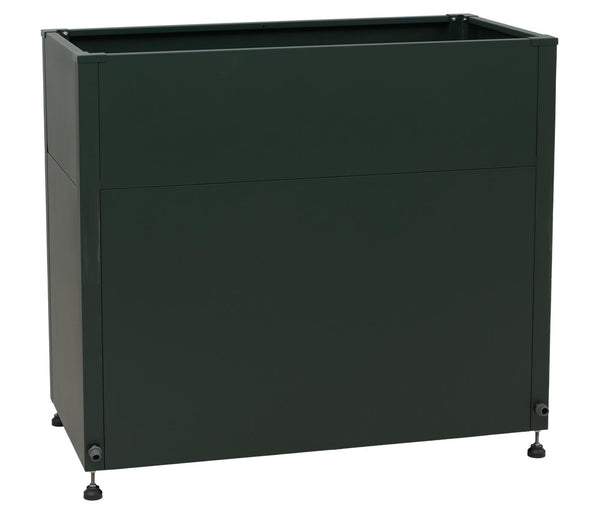 Metall Hochbeet grün mit Stauraum 91x101x51cm wetterfest