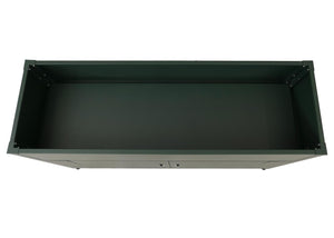 Metall Hochbeet grün 91x161x51cm mit Stauraum für Garten