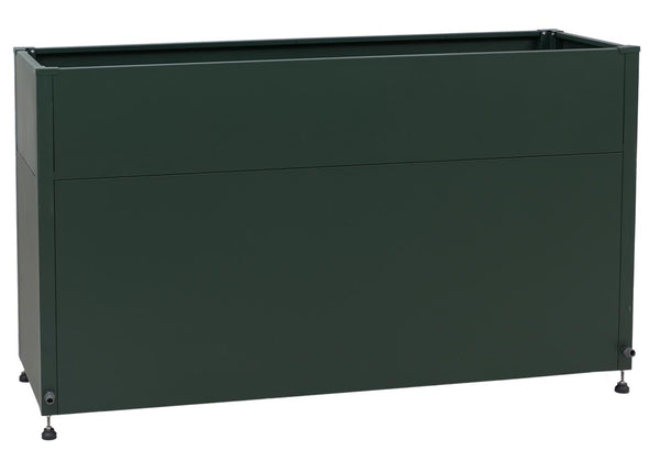 Metall Hochbeet grün 91x161x51cm mit Stauraum für Garten