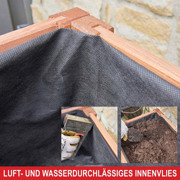Hochbeet mit Ablage Holz wetterfest nachhaltig L