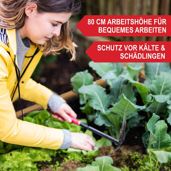 Hochbeet mit Ablage Holz wetterfest nachhaltig XXL