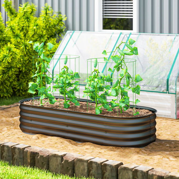Hochbeet modular ohne Boden für Garten und Balkon 150x62x30cm