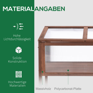 Hochbeet Pflanzkasten aus Tannenholz 90x50x93cm Braun
