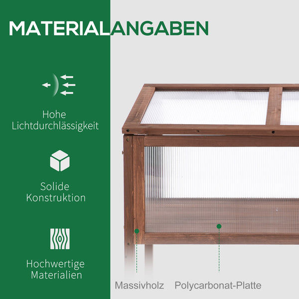 Hochbeet Pflanzkasten aus Tannenholz 90x50x93cm Braun