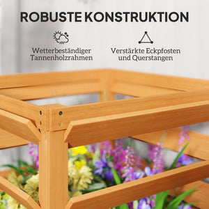 Hochbeet Pflanzkasten mit Rankgitter aus Holz für Garten