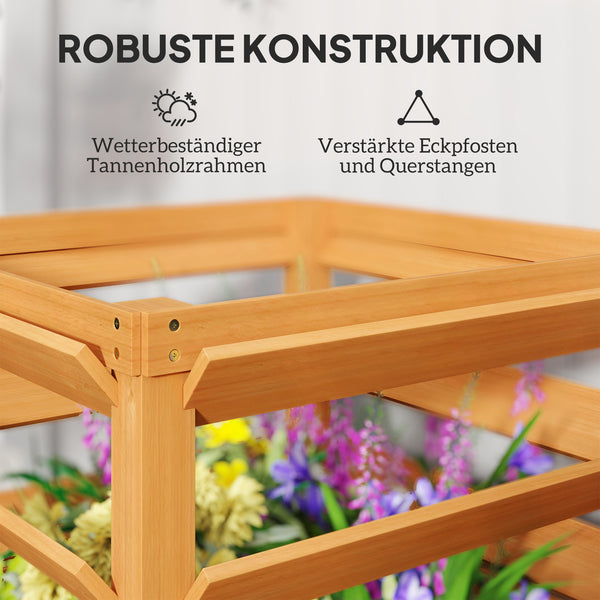Hochbeet Pflanzkasten mit Rankgitter aus Holz für Garten