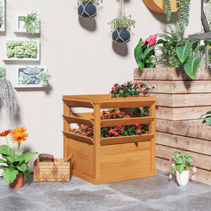 Hochbeet Pflanzkasten mit Rankgitter aus Holz für Garten