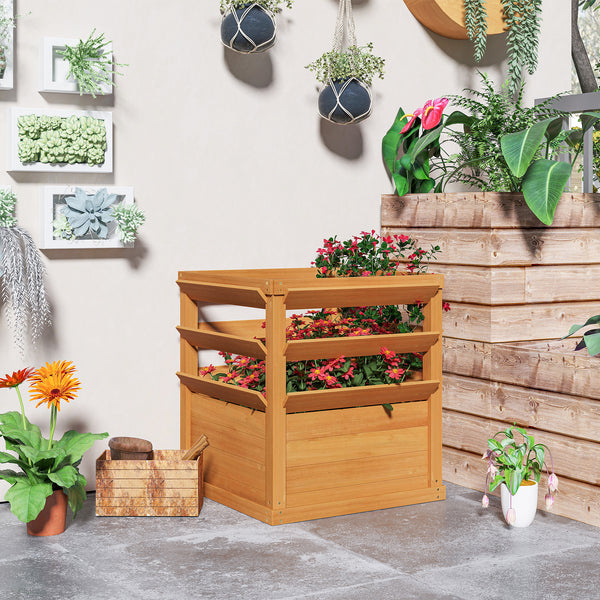 Hochbeet Pflanzkasten mit Rankgitter aus Holz für Garten