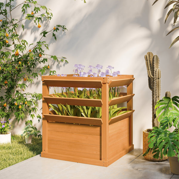 Hochbeet Pflanzkasten mit Rankgitter aus Holz für Garten