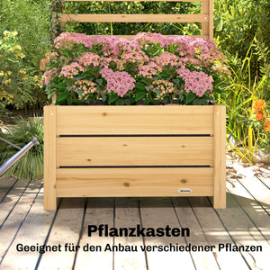 Hochbeet Blumenkasten mit Rankgitter und Spalier aus Holz