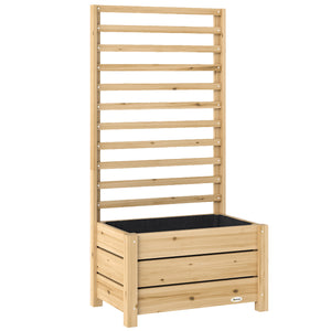 Hochbeet Blumenkasten mit Rankgitter und Spalier aus Holz