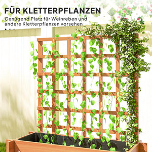 Hochbeet mit Rankhilfe dreistufig für Garten und Balkon Holz