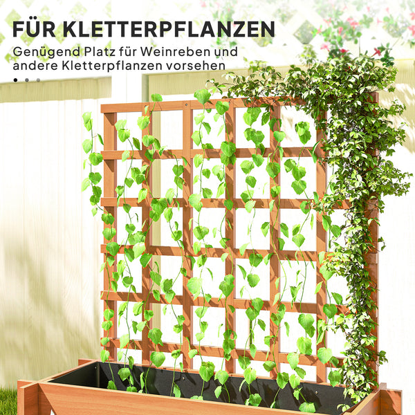 Hochbeet mit Rankhilfe dreistufig für Garten und Balkon Holz