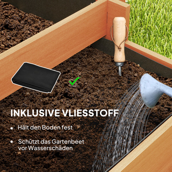 Hochbeet mit Rankhilfe dreistufig für Garten und Balkon Holz