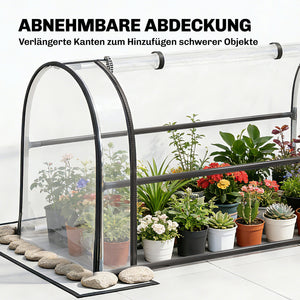 Hochbeet mit Gewächshaus Abdeckung rollbar für Garten