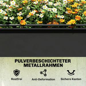 Hochbeet mit Gewächshaus Abdeckung rollbar für Garten