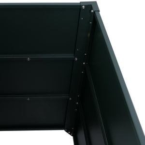 3er Set Hochbeete aus Metall grün – Pflanzkübel für Garten