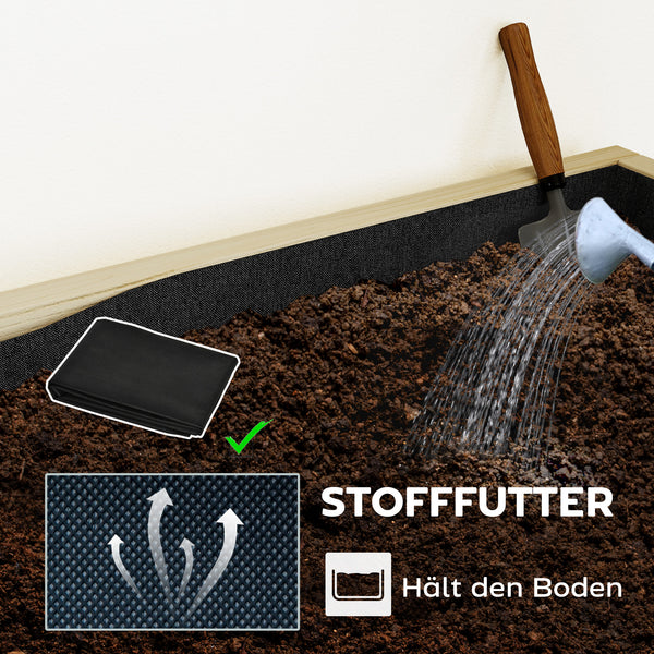 Hochbeet Pflanzkasten mit Sichtschutz und Spalier aus Stahl