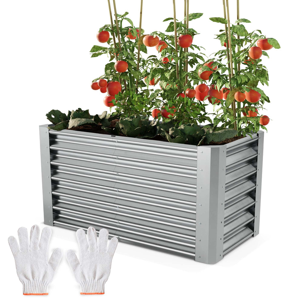 Potager surélevé en acier, durable, robuste et résistant aux intempéries, taille L