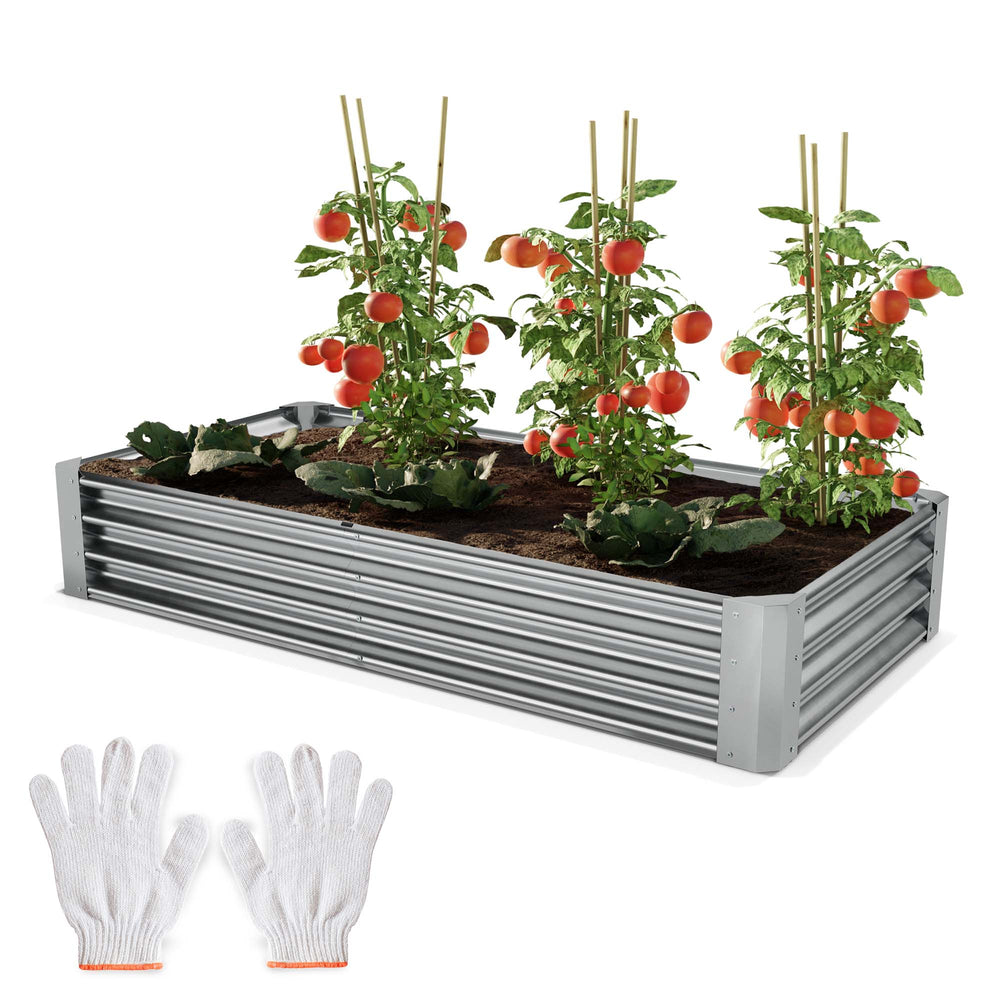 Potager surélevé en acier, durable, robuste et résistant aux intempéries, taille M