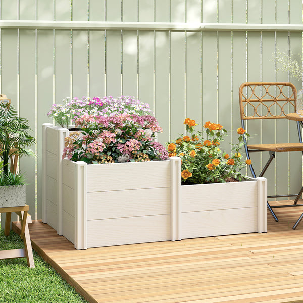 Hochbeet 3-stufig stapelbar für Garten und Balkon Kunststoff