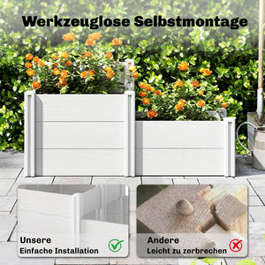 Hochbeet 3-stufig stapelbar für Garten und Balkon Kunststoff