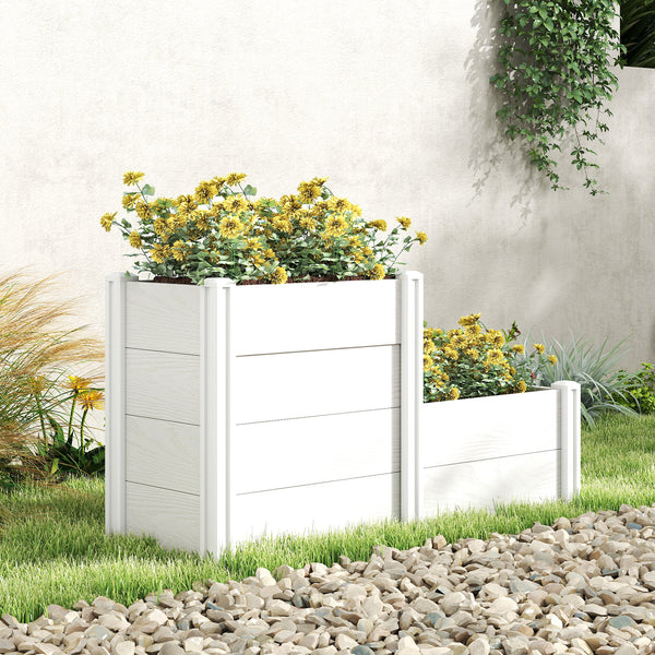 Hochbeet 3-stufig stapelbar für Garten und Balkon Kunststoff