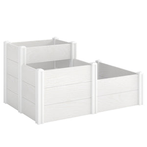 Hochbeet 3-stufig stapelbar für Garten und Balkon Kunststoff