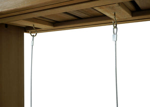 Hochbeet aus Tannenholz 145x85x50cm mit Rankhilfe, braun