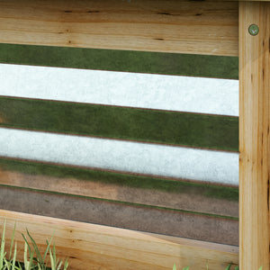 Hochbeet wetterfest mit Metall & Holzrahmen 90x45x30cm Natur