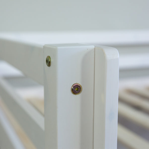 Hochbett Kinderbett 90x200cm aus Holz Weiss