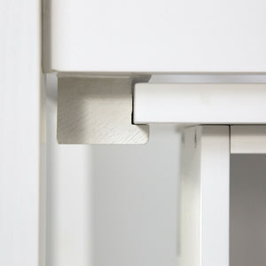 Hochbett Kinderbett 90x200cm aus Holz Weiss-Grau