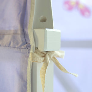 Hochbett Kinderbett 90x200cm aus Holz Weiss-Lila