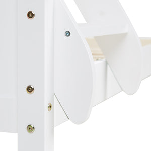 Hochbett Kinderbett Doppelbett 90x200cm aus Holz Weiss