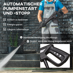 Hochdruckreiniger 1800W mit Rollen & Hochdruckschlauch Blau