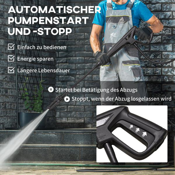 Hochdruckreiniger 1800W mit Rollen & Hochdruckschlauch Blau