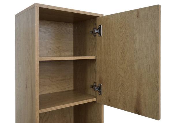 Hochschrank Badschrank Wäschekorb 174x39x30cm Holzoptik natur