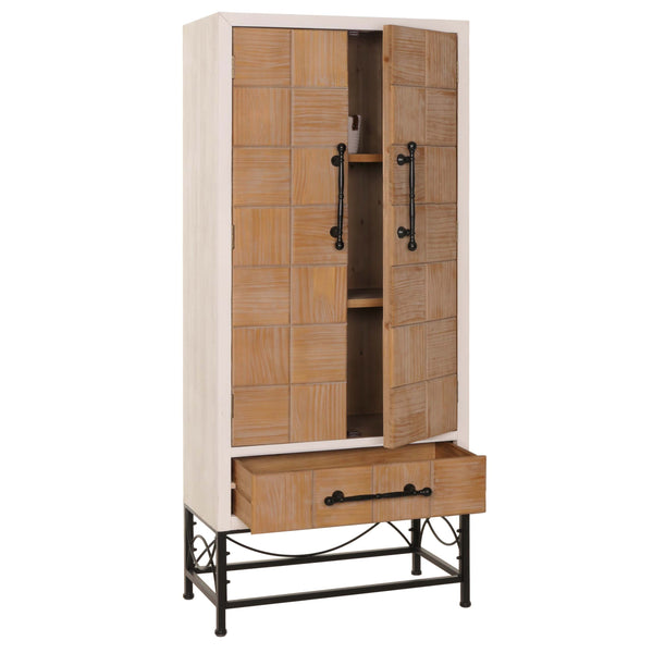 Hochschrank Bücherschrank mit Türen und Schublade 167x72x41cm