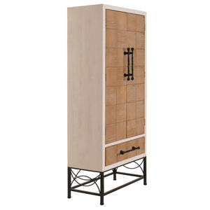 Hochschrank Bücherschrank mit Türen und Schublade 167x72x41cm
