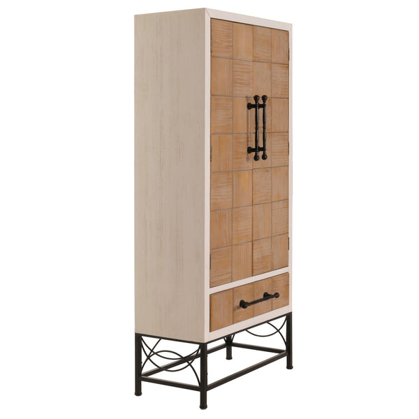 Hochschrank Bücherschrank mit Türen und Schublade 167x72x41cm