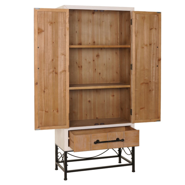 Hochschrank Bücherschrank mit Türen und Schublade 167x72x41cm