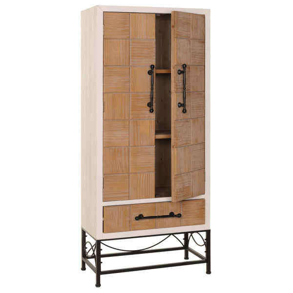 Hochschrank Bücherschrank mit Türen und Schublade 167x72x41cm