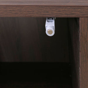 Hochschrank Highboard Türen Staufächer Schubladen 138x79x40cm Walnuss-Optik