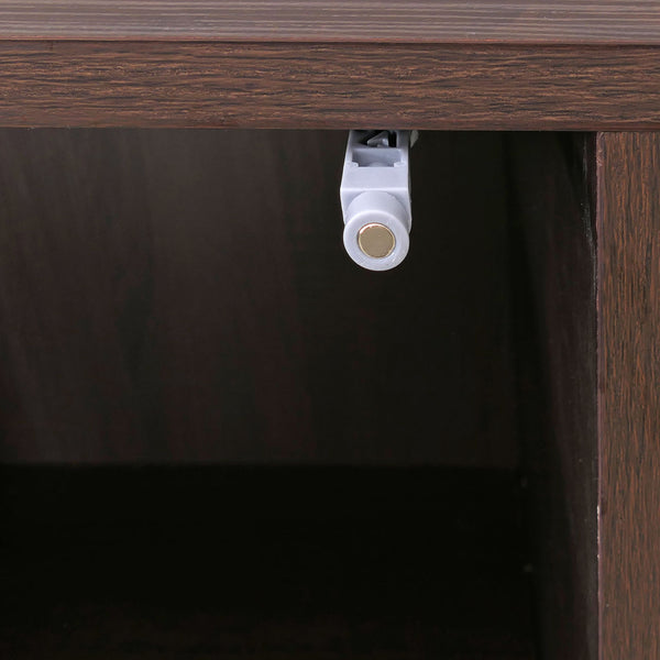 Hochschrank Highboard Türen Staufächer Schubladen 138x79x40cm Walnuss-Optik