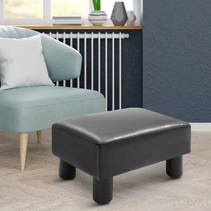 Hocker Chesterfield 40x30x24cm Kunstleder Schwarz